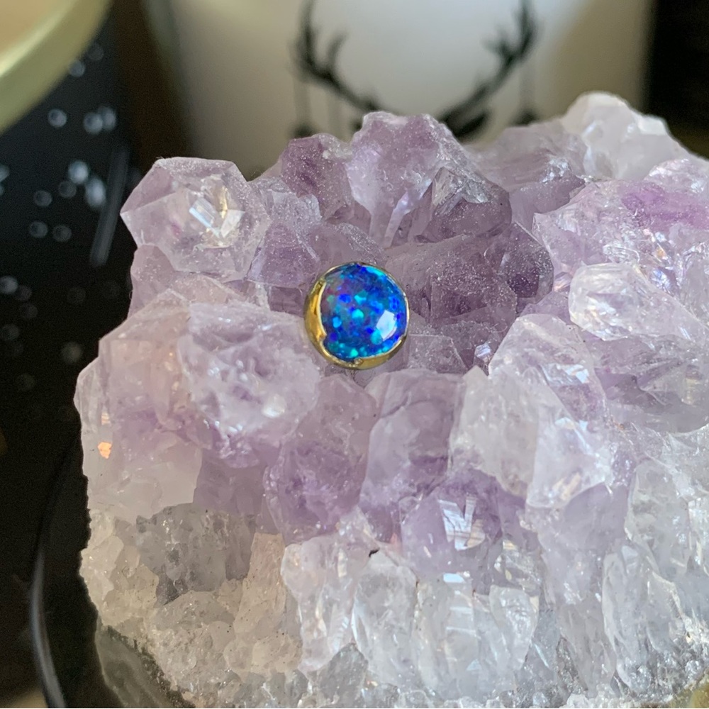 Assorted 14g Anatometal Opal and titanium internally-threaded ends - Picture 6 of 8